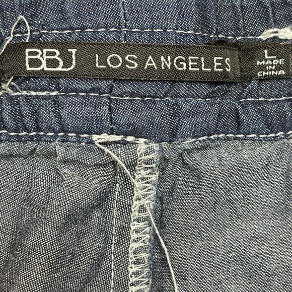 BBJ Los Angeles Shorts Womens Large Drawstring Chambray Spring - Picture 5 of 5